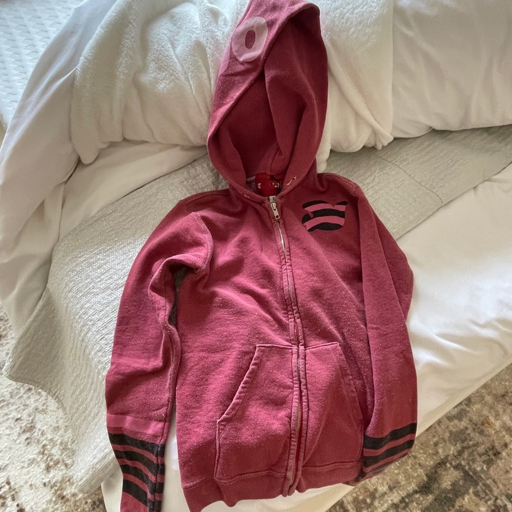 Free city red zip up size small/ 1